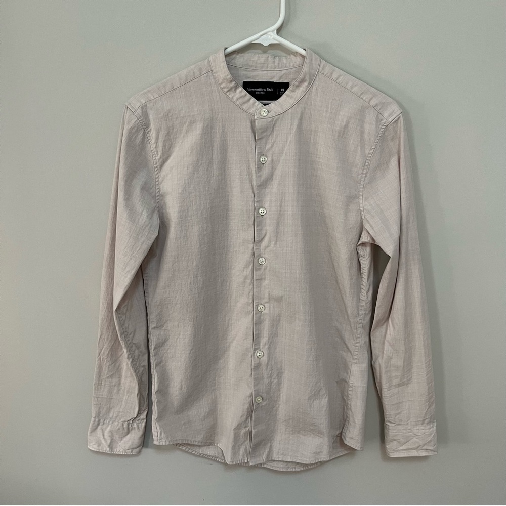 Abercrombie & Fitch Light Beige Casual Button Down Shirt